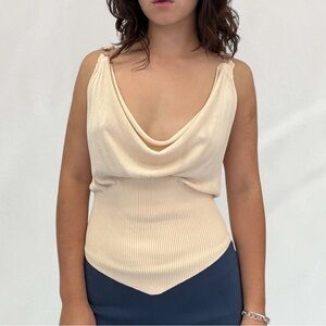 Jean Paul Gaultier Beige Knit Top
